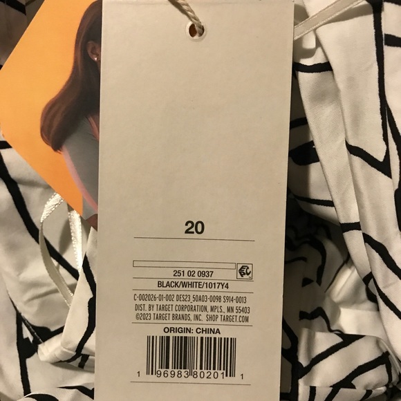 Sketch Palm Leaf Print Wrap Tie One Shoulder Top - Picture 9 of 16